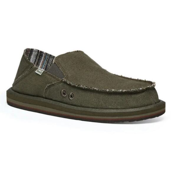 Sanuk Men\'s Army Vagabond ST Donny Hemp Loafers Shoes Size 11 main image 11